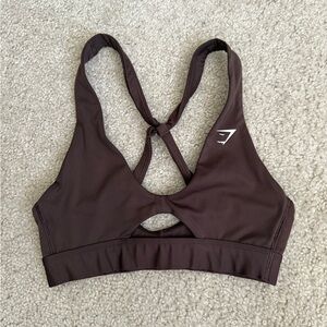 Gymshark Brown Peek-A-Boo Sports Bra